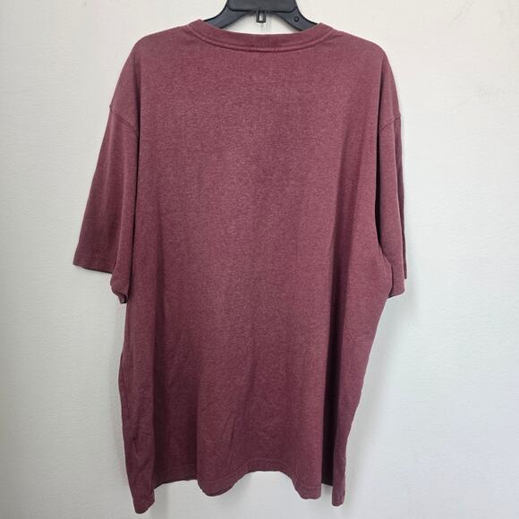 Carhartt Men 2XL Short Sleeve Pocket Shirt Heather Red Original Fit Cotton Blend - Picture 14 of 14